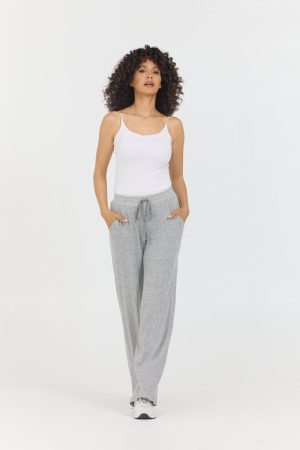 Rib Pant W/ Contrast Drawstring