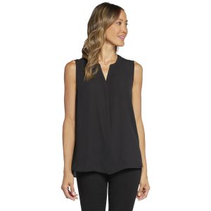 Sleeveless Pintuck Blouse