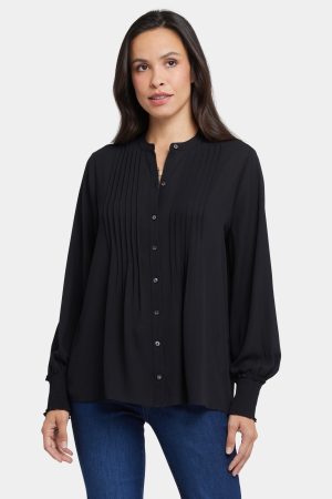 Pleated Peasant Blouse