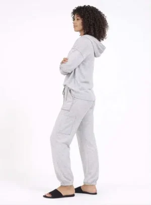 Pullover Topstitch Hoodie Top