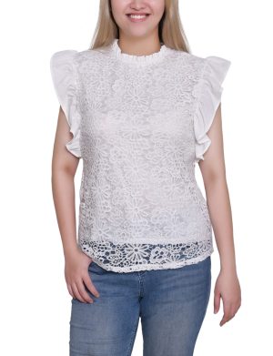 Flutter Sleeve Lace Top
