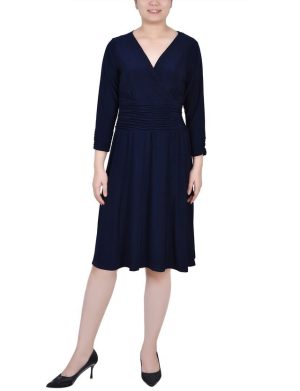 Ruched A-Line Dress