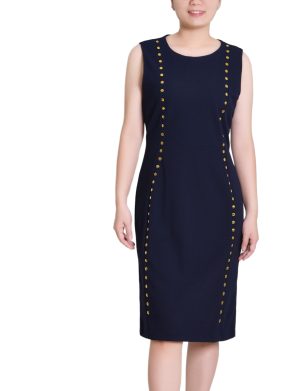 Sleeveless Stud Front Dress